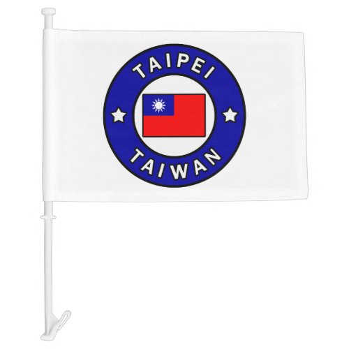 Taipei Taiwan Car Flag