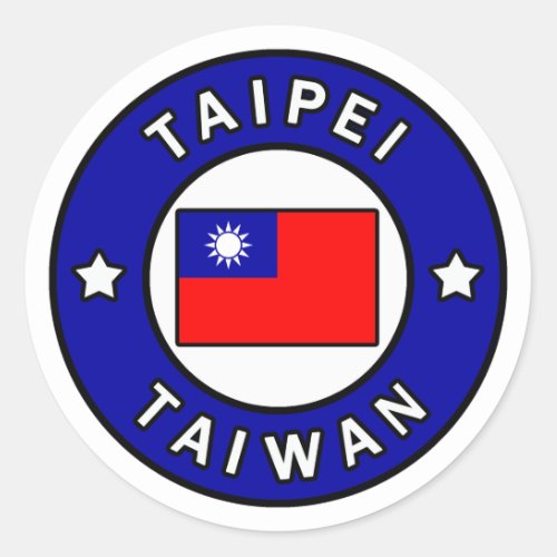 Taipei Taiwan Classic Round Sticker