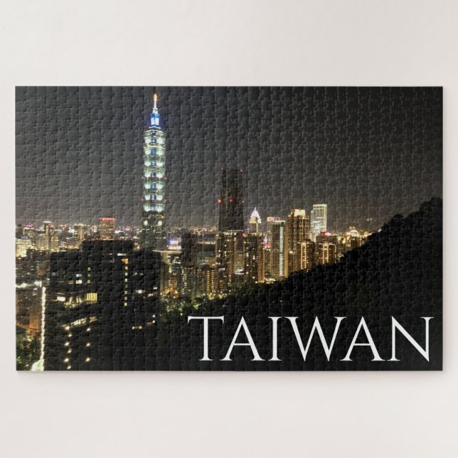 taipei taiwan nights jigsaw puzzle (Horizontal)