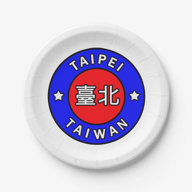 Taipei Taiwan Paper Plates (Front)