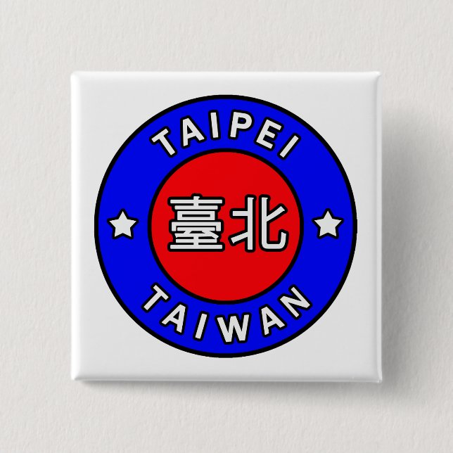 Taipei Taiwan Pinback Button (Front)