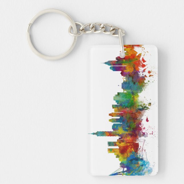 Taipei Taiwan Skyline Keychain (Front)