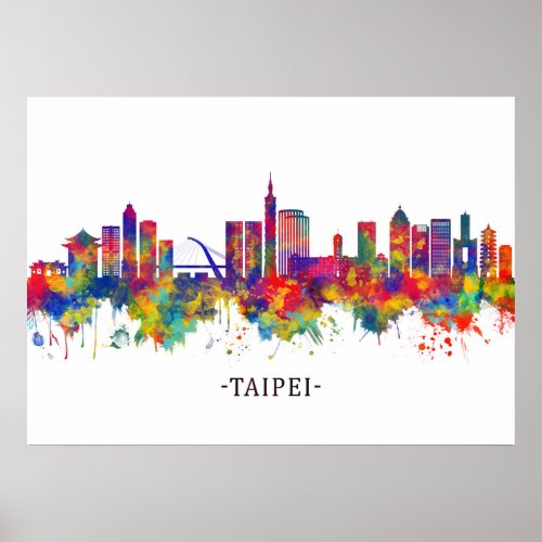 Taipei Taiwan Skyline Poster
