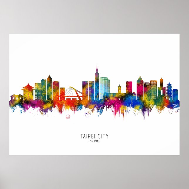 Taipei Taiwan Skyline Poster (Front)