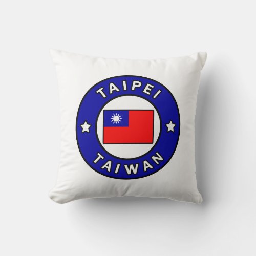 Taipei Taiwan Throw Pillow