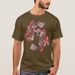 Taisho Sanke Koi Fish Japanese Culture Cherry Blos T-Shirt