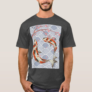 Taisho Sanke Koi Fish Pond Japan Esthetic Sakura T-Shirt