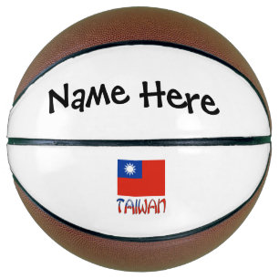 Taiwan and Taiwanese Flag Personalized Basketball