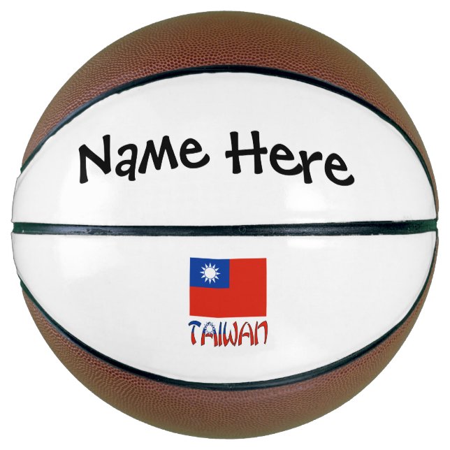 Taiwan and Taiwanese Flag Personalized  Basketball (Front)