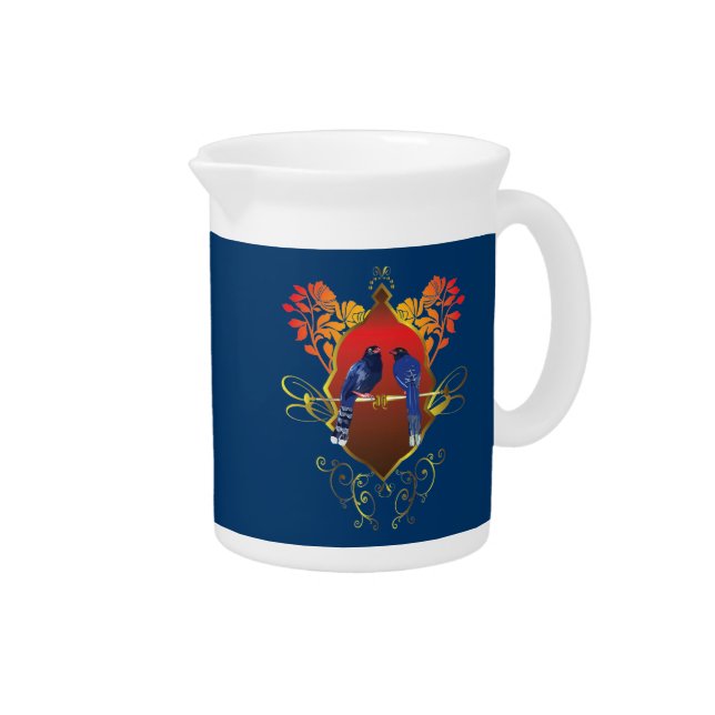 Taiwan Blue Magpie Beverage Pitcher (Right)