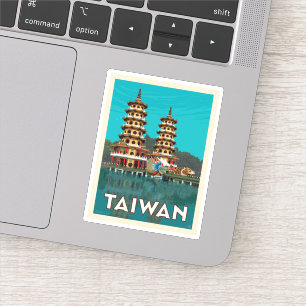 Taiwan Dragon And Tiger Pagodas Sticker
