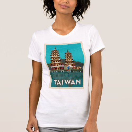 Taiwan  Dragon And Tiger Pagodas T_Shirt