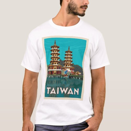 Taiwan  Dragon And Tiger Pagodas T_Shirt