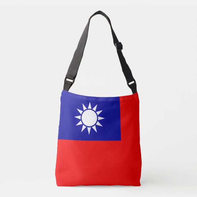 Taiwan Flag 台灣國旗 Republic of China, Táiwān Guóqí  Crossbody Bag (Front)