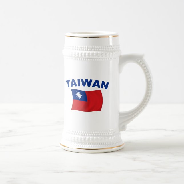 Taiwan Flag 2 Beer Stein (Right)