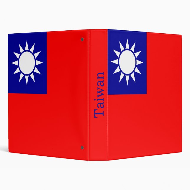 Taiwan Flag 3 Ring Binder (Background)