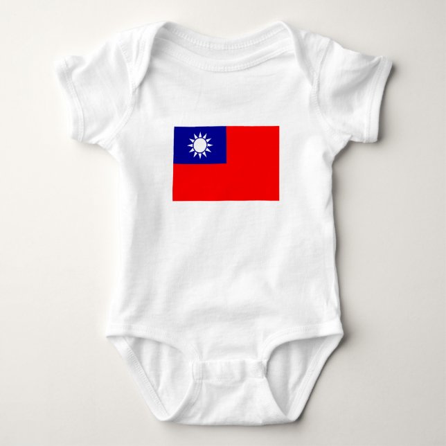 Taiwan Flag Baby Bodysuit (Front)