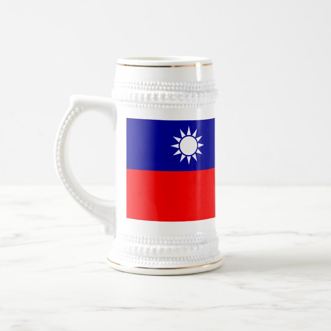 Taiwan Flag Beer Stein (Left)