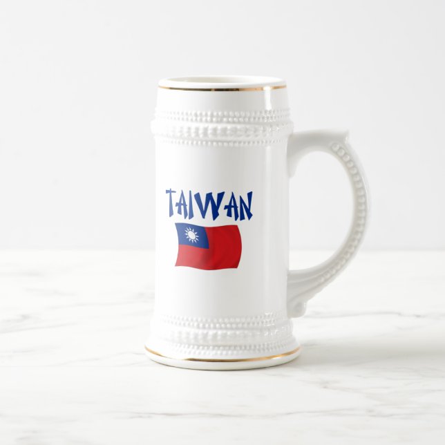 Taiwan Flag Beer Stein (Right)