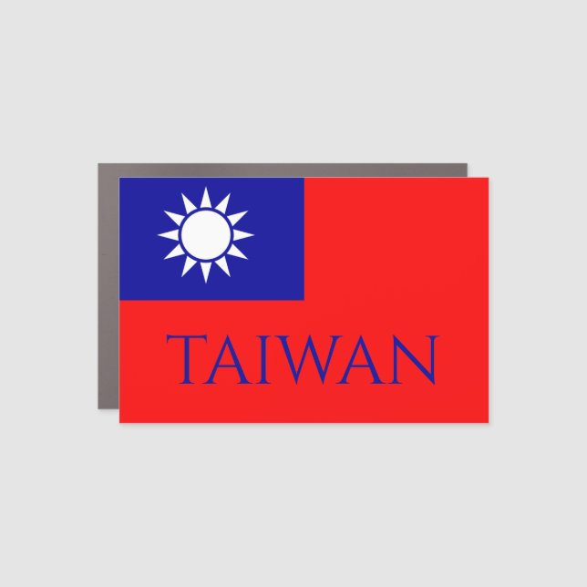 taiwan flag car magnet (Front)