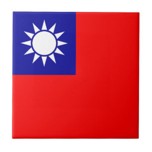 Taiwan Flag Ceramic Tile
