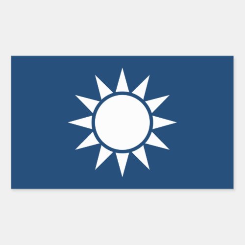 Taiwan Flag Classic Rectangular Sticker