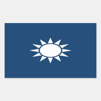 Taiwan Flag "Classic" Rectangular Sticker