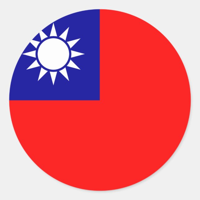 Taiwan Flag Classic Round Sticker (Front)