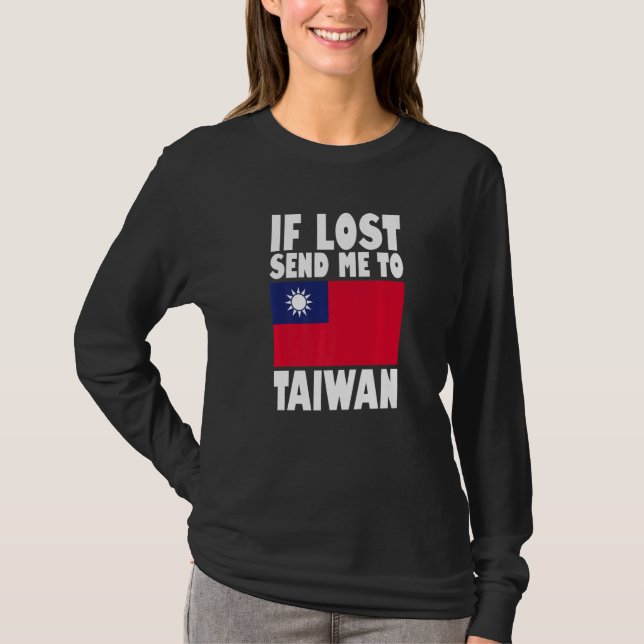 Taiwan Flag Design  If lost send me to Taiwan Prem T-Shirt (Front)