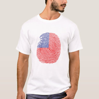 Taiwan flag fingerprint T-Shirt