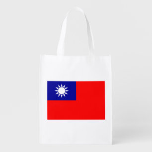 Taiwan Flag Grocery Bag