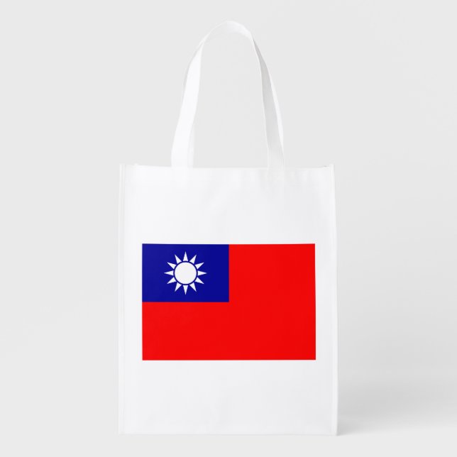 Taiwan Flag Grocery Bag (Front)