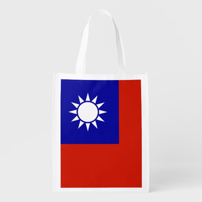 Taiwan flag grocery bag (Front)