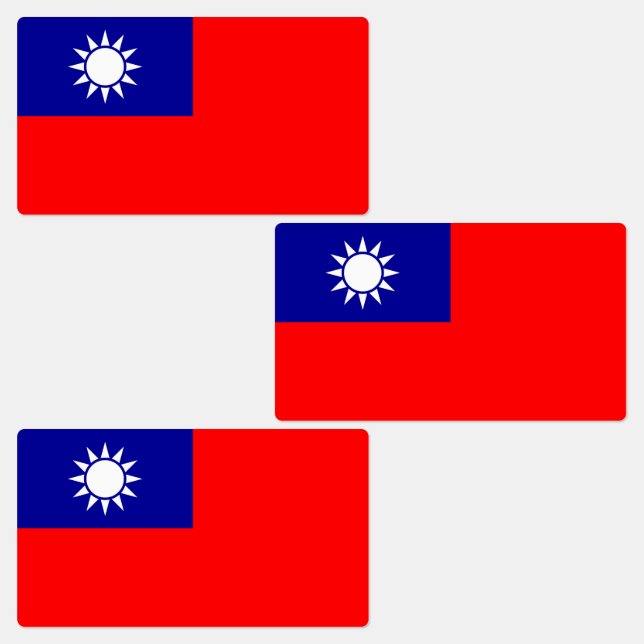 Taiwan Flag Labels (Group)