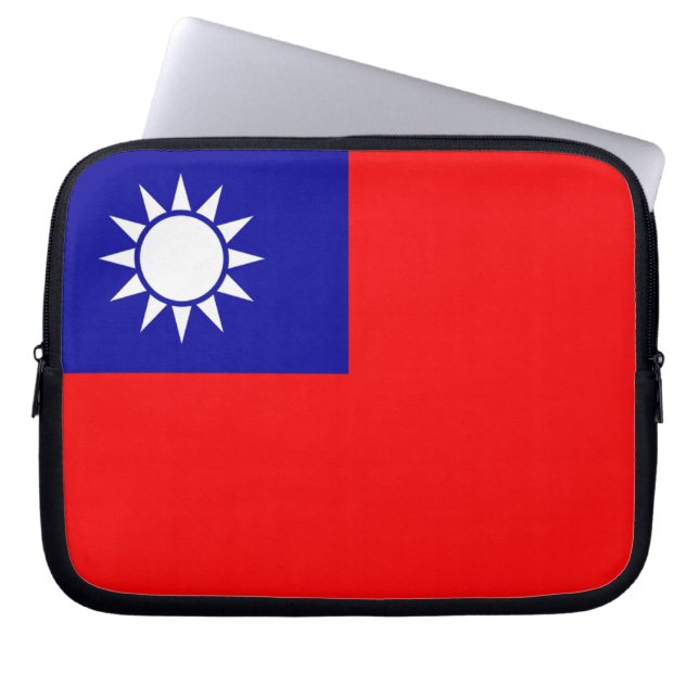 Taiwan Flag Laptop Sleeve (Front)
