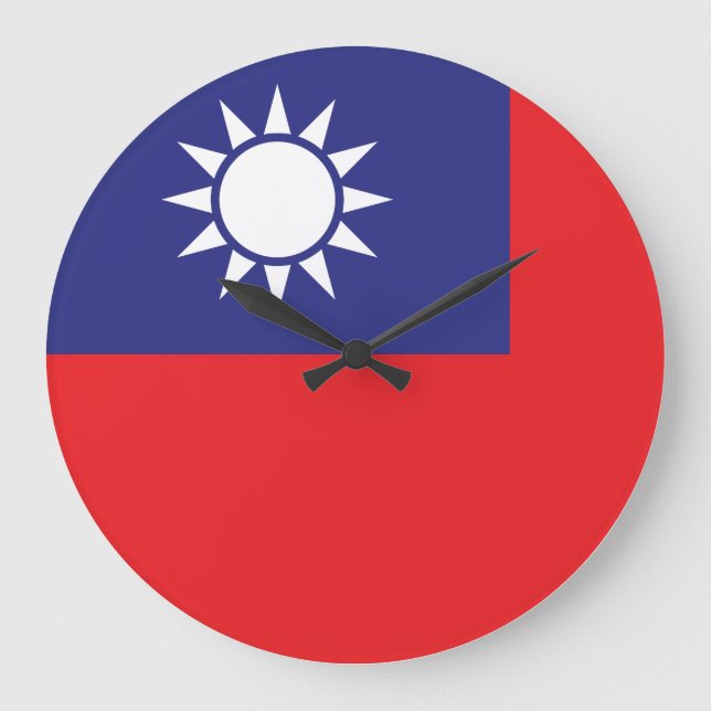 Taiwan Flag Large Clock (Front)