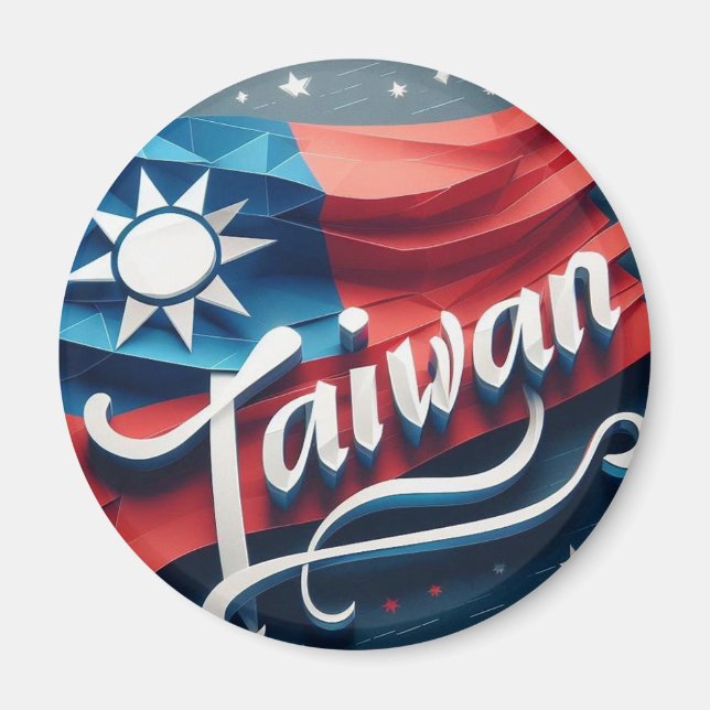 Taiwan flag magnet (Front)