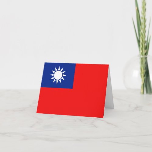 Taiwan Flag Notecard