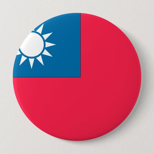 Taiwan Flag Pinback Button (Front)