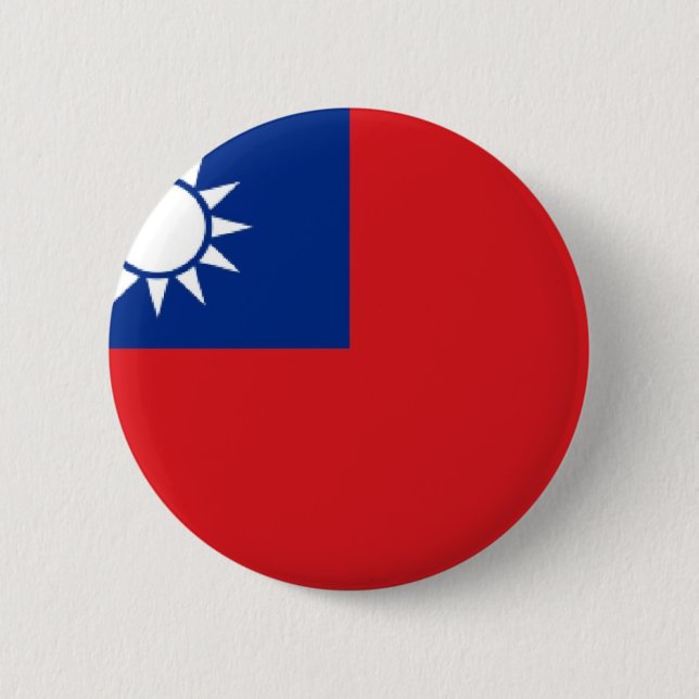 Taiwan Flag Pinback Button (Front)