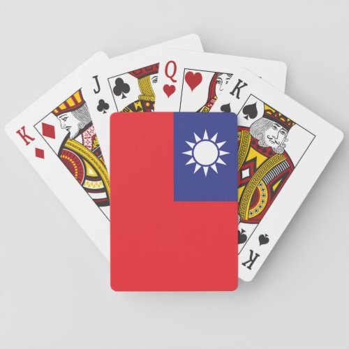 Taiwan Flag Poker Cards