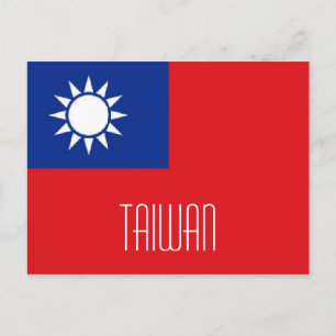 Taiwan flag postcard