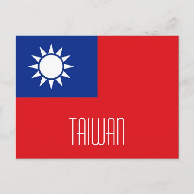 Taiwan flag postcard (Front)