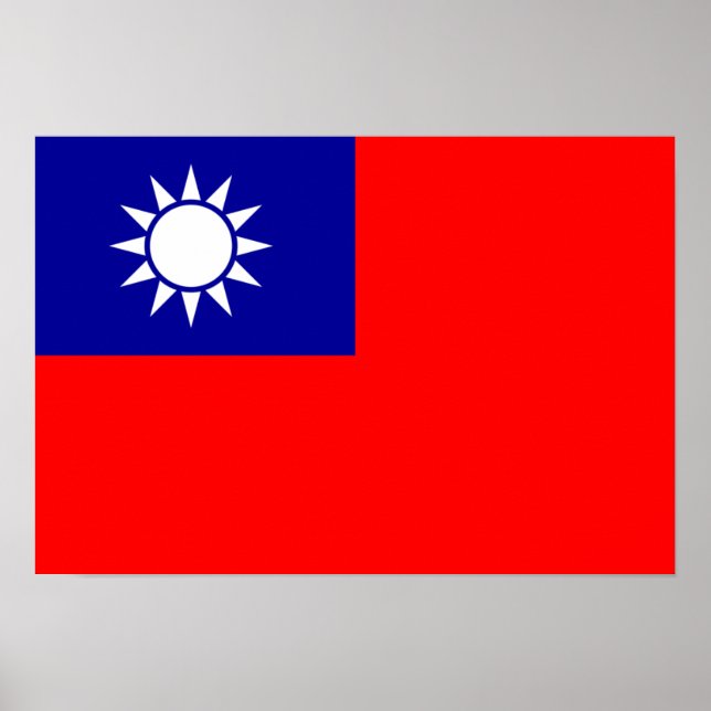 Taiwan Flag Poster (Front)