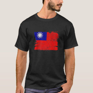 Taiwan Flag Pride Friendship Proud Peace Vintage R T-Shirt