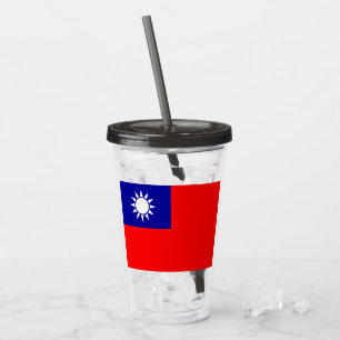 Taiwan Flag: Republic of China, Chinese Taipei Acrylic Tumbler