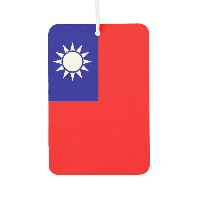 Taiwan Flag: Republic of China, Chinese Taipei Air Freshener (Front)