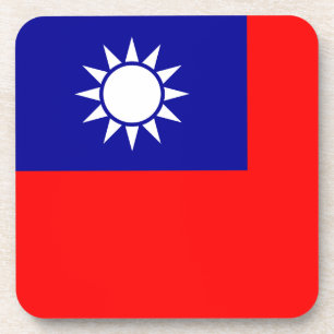 Taiwan Flag: Republic of China, Chinese Taipei Beverage Coaster