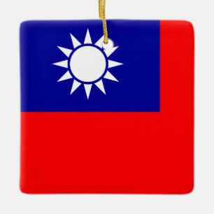 Taiwan Flag: Republic of China, Chinese Taipei Ceramic Ornament
