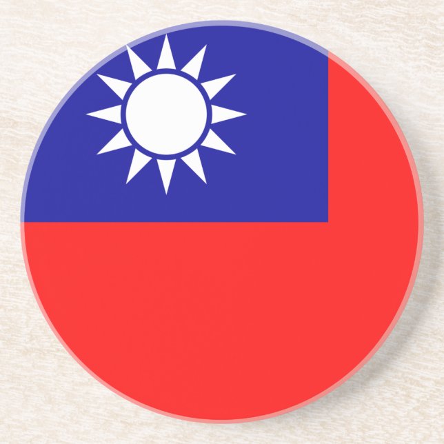 Taiwan Flag: Republic of China, Chinese Taipei Coaster (Front)